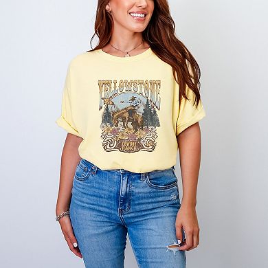 Yellowstone Cowboy Ranch - Women's Garment Dyed Graphic T-Shirt