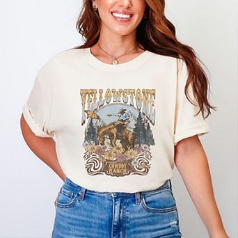 Yellowstone Cowboy Ranch - Women's Garment Dyed Graphic T-Shirt