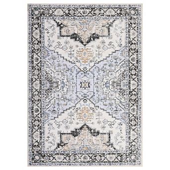 Vintage Area Rug Machine Washable Vacuum Clean Stain Resistant Floor Cover for Kid's Room Playroom