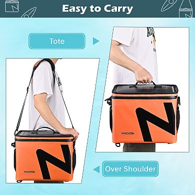 Cooler Bag, Large 5-Layer Leakproof Insulated Cooler with Bottle Opener, Removable Inner Liner