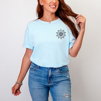 Fun In The Sun Summer Front And Back Design - Women's Garment Dyed Graphic T-Shirt