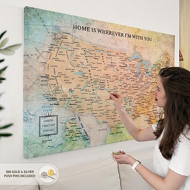 Home With You Push Pin USA Map