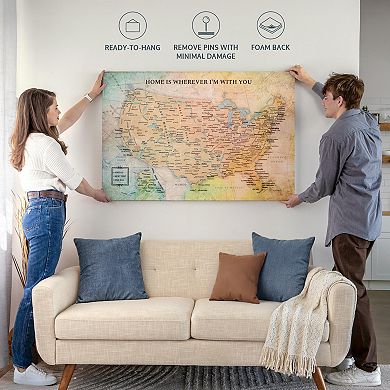 Home With You Push Pin USA Map