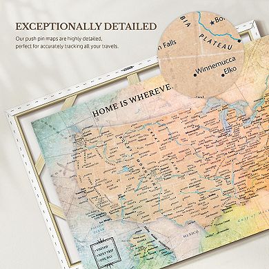 Home With You Push Pin USA Map