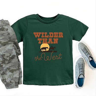 Wilder Than The West Bold - Youth Short Sleeve Graphic T-Shirt