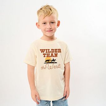 Wilder Than The West Bold - Youth Short Sleeve Graphic T-Shirt