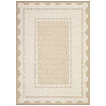 Modern Area Rug Low Pile Pet Friendly Non Slip Vacuum Clean Carpet for Kid's Room Dining Room
