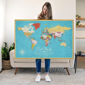 Our Travels Push Pin World Map I