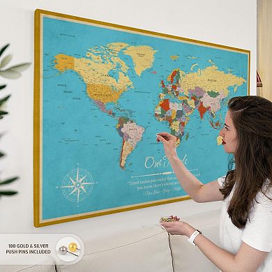 Our Travels Push Pin World Map I