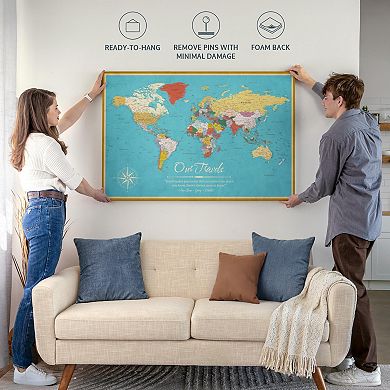 Our Travels Push Pin World Map I