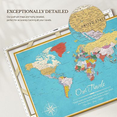 Our Travels Push Pin World Map I