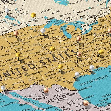 Our Travels Push Pin World Map I