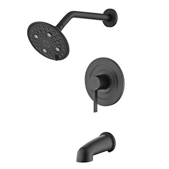 SUMERAIN Wall Mount Tub and Shower Faucet, 6 Water Outlet Modes,  360' Rotatable Showerhead