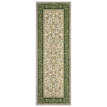 FairOnly Vintage Floral Print Area Rug Low Pile Washable Non Slip Rug for Living Room Bedroom