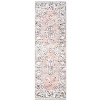 Medallion Area Rug Non Slip Foldable Vacuum Clean Non Shedding Floor Cover for Living Room Playroom