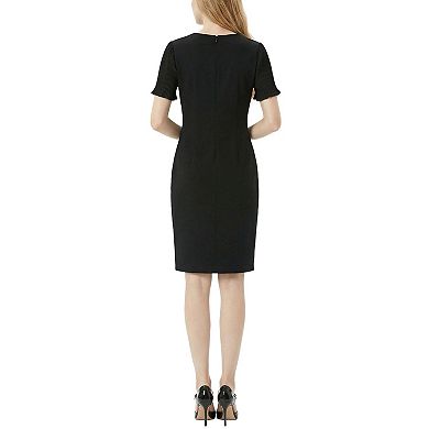 Plissé Pleated Short Sleeve Dress