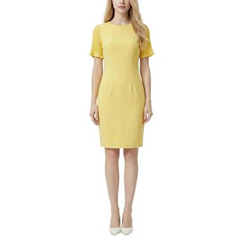 Plissé Pleated Short Sleeve Dress
