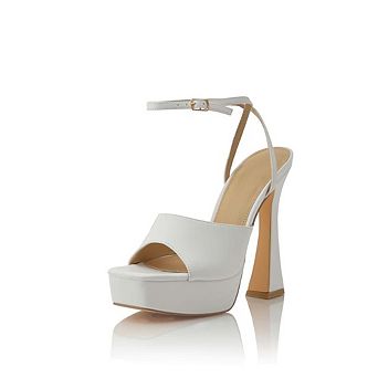 Platform Ankle Strap Open-Toe Sculpted Heel Sandals