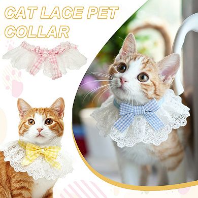 1Pc Bibs Pet Bowtie Ruffle Bandana Adjustable and Breakaway for Dogs / Kitten