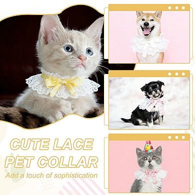 1Pc Bibs Pet Bowtie Ruffle Bandana Adjustable and Breakaway for Dogs / Kitten