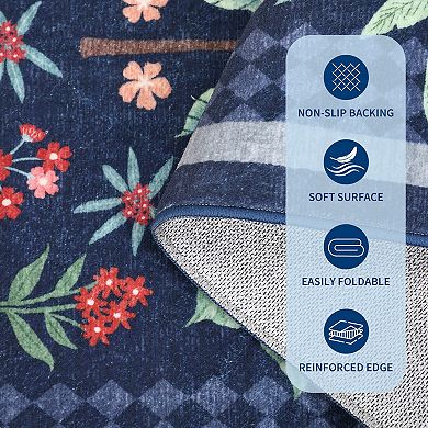 FairOnly Rainforest & Animals Print Ultra Thin Machine Washable Non Slip Mat for Modern Home Decor