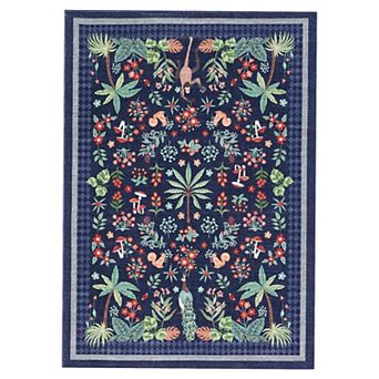 FairOnly Rainforest & Animals Print Ultra Thin Machine Washable Non Slip Mat for Modern Home Decor