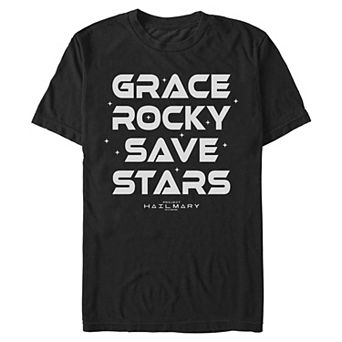 Men's Project Hail Mary Grace Rocky Save Stars Graphic Tee