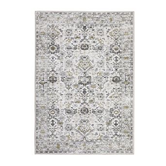 Vintage Area Rug Non Slip Stain Resistant Vacuum Clean Ultra Thin Carpet for Bedroom Kid's Room