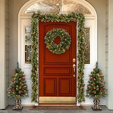 24-In Pre-Lit Crestwood Spruce Christmas Wreath