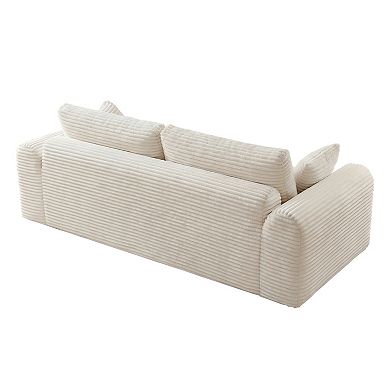 86.6"Sofa Compressed High-Density Foam Couch