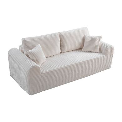86.6"Sofa Compressed High-Density Foam Couch