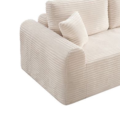 86.6"Sofa Compressed High-Density Foam Couch