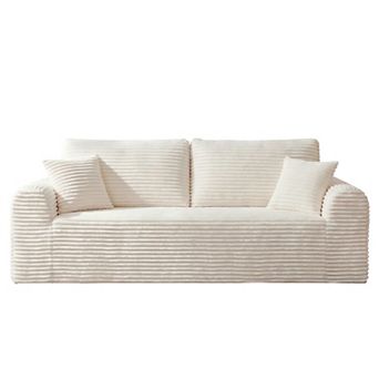 86.6"Sofa Compressed High-Density Foam Couch