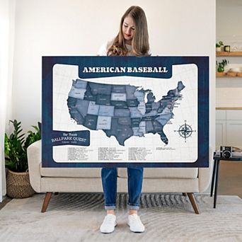 Baseball Push Pin Hobby Map I