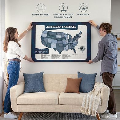 Baseball Push Pin Hobby Map I