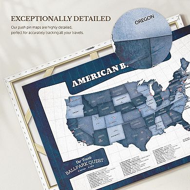 Baseball Push Pin Hobby Map I