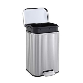 Garvee 5.2 gal Kitchen Trash Can with Fluted Design, Step Garbage Can with Soft-Close Lid