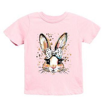 Coquette Bunny Dot Bow - Youth Short Sleeve Graphic T-Shirt