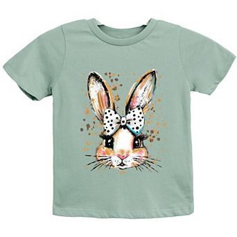 Coquette Bunny Dot Bow - Youth Short Sleeve Graphic T-Shirt