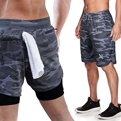 Men's Double Layered Athletic Shorts
