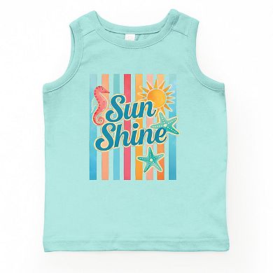 Sunshine Seahorse Stripes - Youth Tank Top