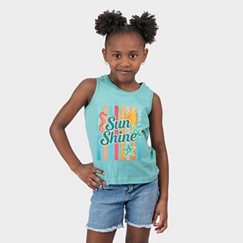 Sunshine Seahorse Stripes - Youth Tank Top