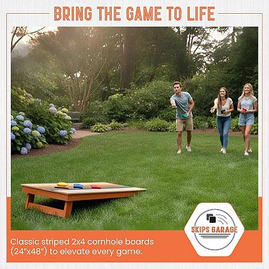 Backyard Series 2'x4' Regulation Size Cornhole Set - Includes (2) Boards & (8) Resin Filled Bags