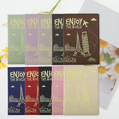 Eiffel Tower Airplane Passport Holder for Organized Travel 1Pc