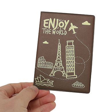 Eiffel Tower Airplane Passport Holder for Organized Travel 1Pc