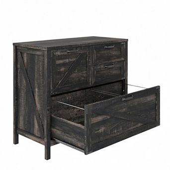 Vabches Farmhouse Lateral File Cabinet, 4 Drawer Home Office Storage Cabinet