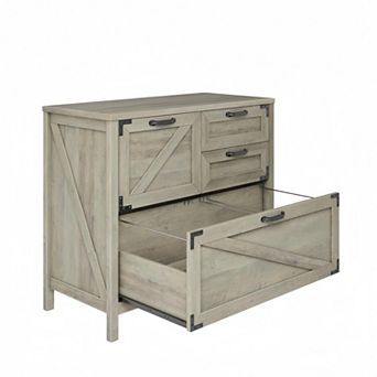 4-Drawer Office Lateral File Cabinet with Adjustable Shelves for Legal/Letter/A4 Size Hanging Files