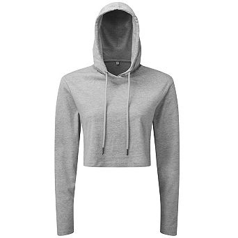 TriDri Womens/Ladies Heather Cropped Long-Sleeved T-Shirt