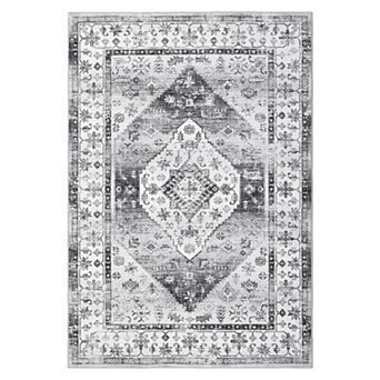 Vintage Area Rug Machine Washable Vacuum Clean Stain Resistant Floor Cover for Kid's Room Playroom