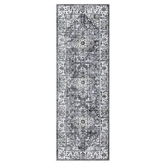 Boho Area Rug Machine Washable Non Slip Non Shedding Stain Resistant Carpet for Bedroom Kitchen